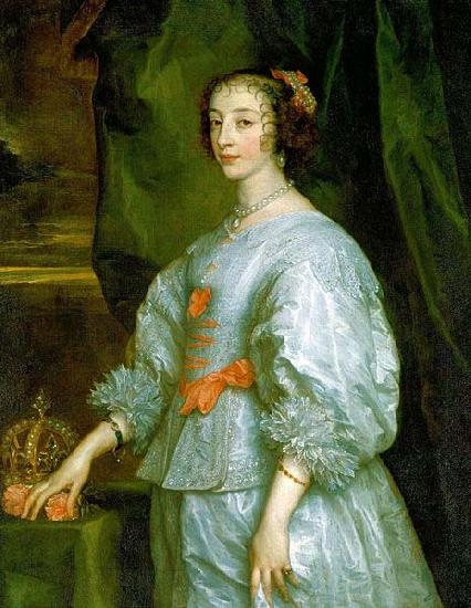 Anthony Van Dyck Queen Henrietta Maria, London 1632 oil painting image